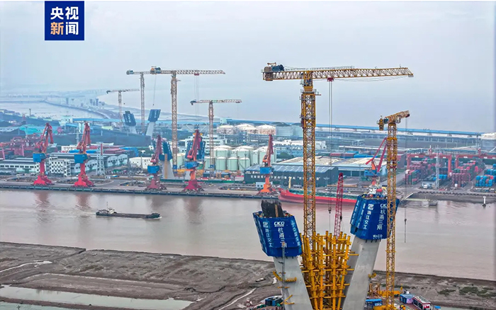 央视聚焦！bti体育超大塔助建世界级桥梁工程！