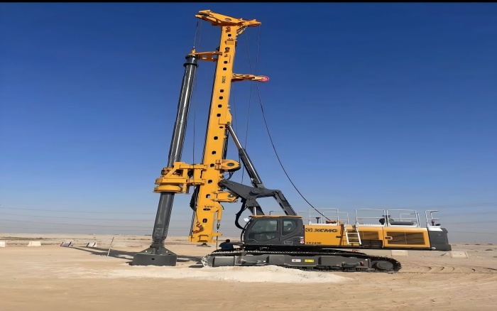 提快中东房建！bti体育旋挖钻机单日累计进尺200m